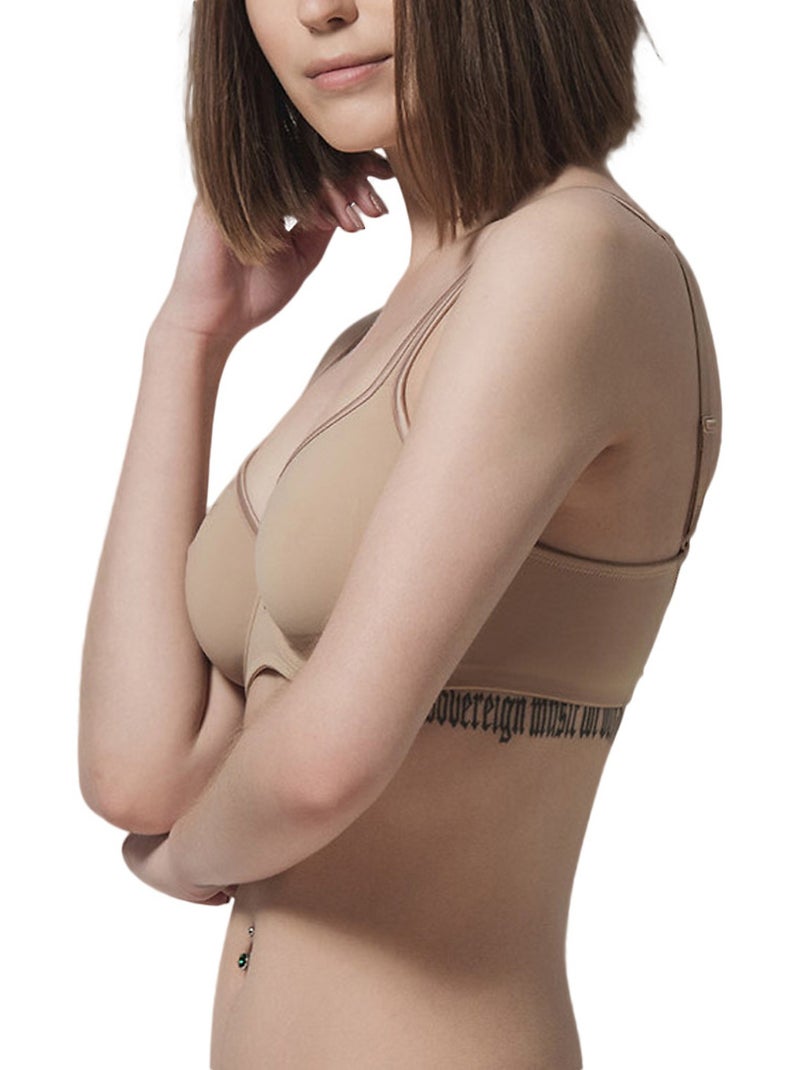 Soutien-gorge minimiseur balconnet Secret Sense peau Beige - Kiabi