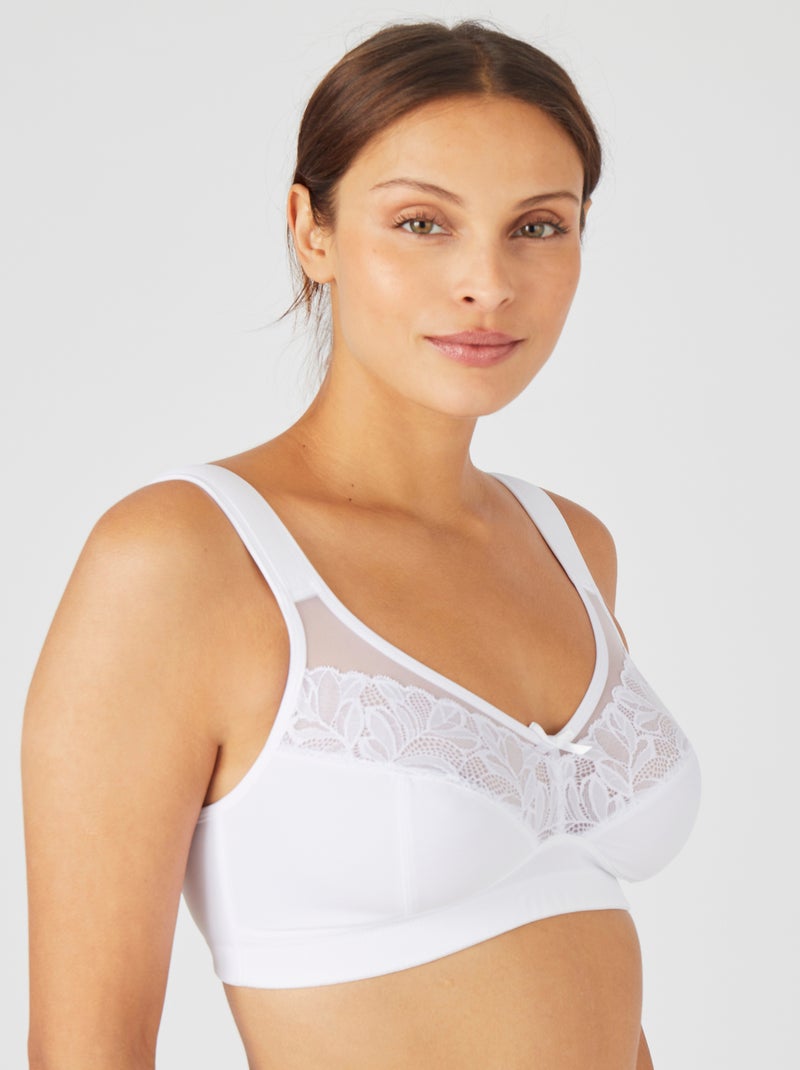 Soutien-gorge minimiseur, sans armatures - Damart Blanc - Kiabi