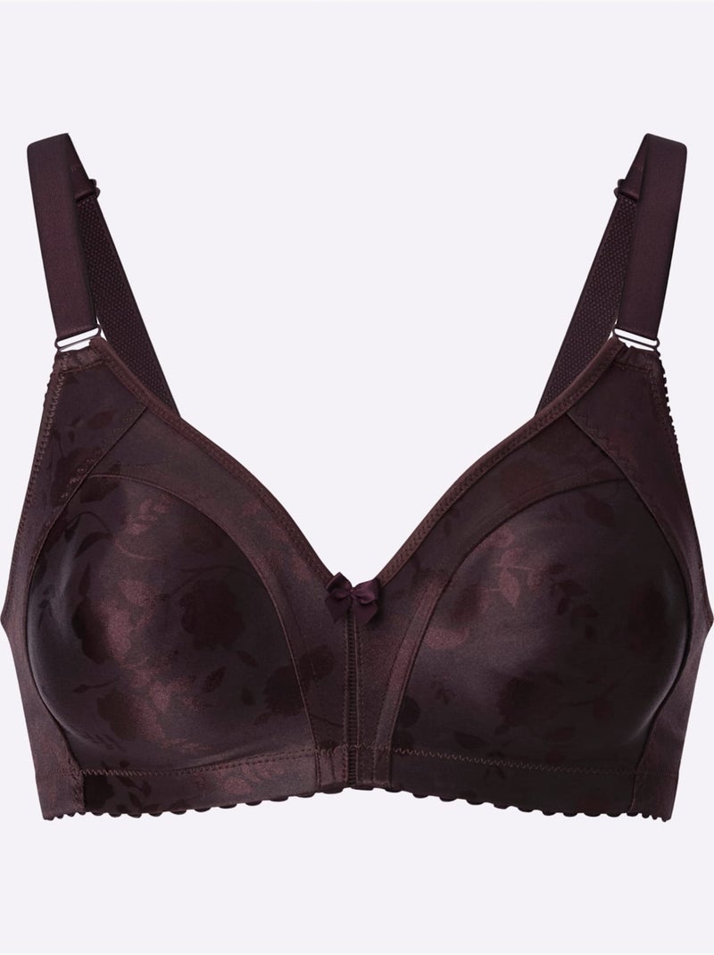 Soutien-gorge Minimiseur Sans Armatures - Witt Noir Bordeaux - Kiabi