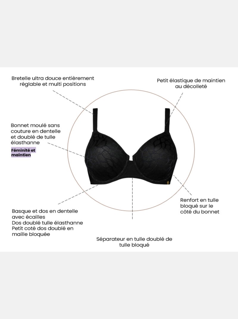 Soutien-gorge moulé Perfect Curves Sans Complexe Marron - Kiabi