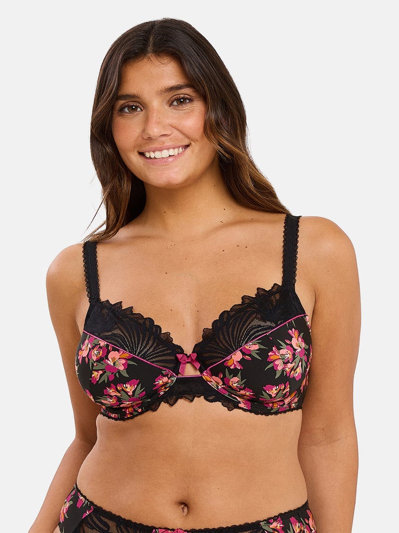 Soutien-gorge Oriane Sans Complexe Noir Rose foncé - Kiabi