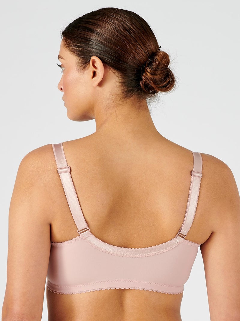 Soutien-gorge ouvert devant sans armatures - Damart Rose - Kiabi