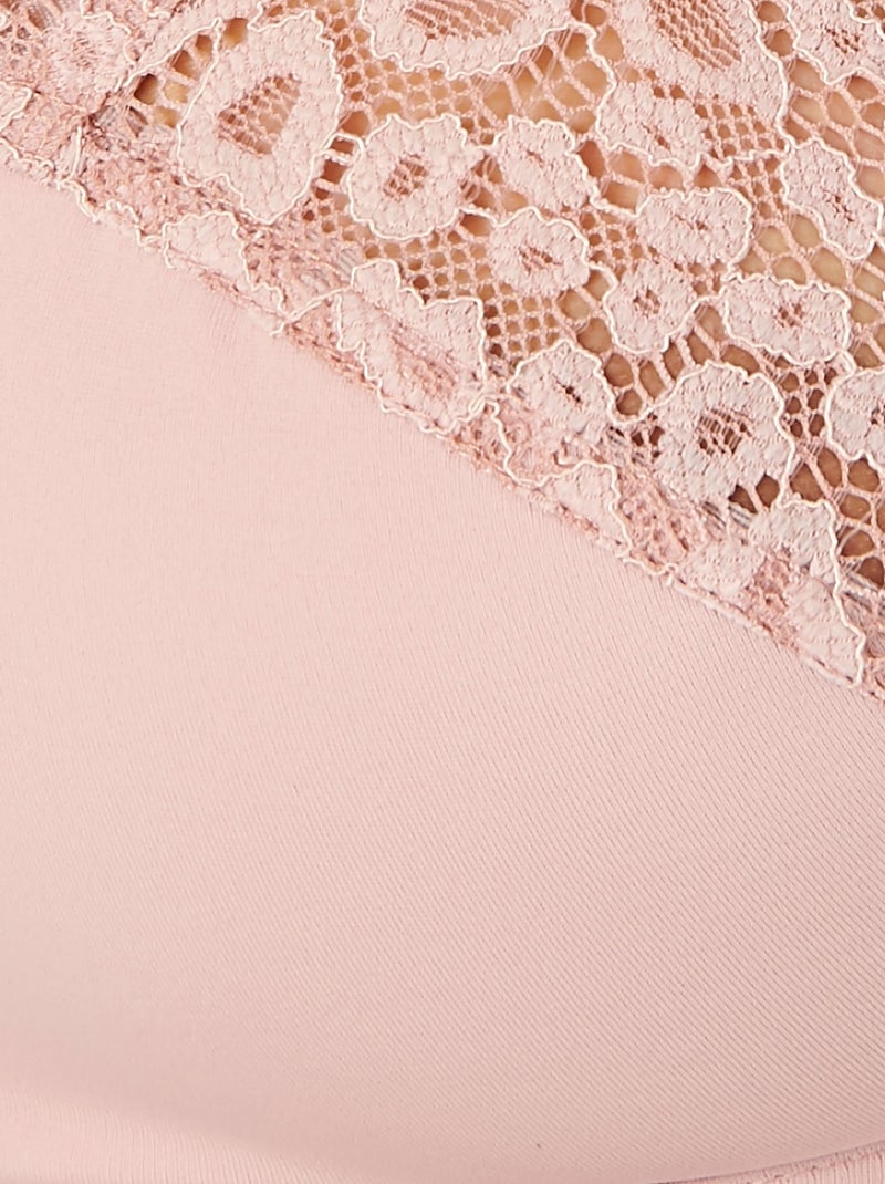 Soutien-gorge ouvert devant sans armatures - Damart Rose - Kiabi