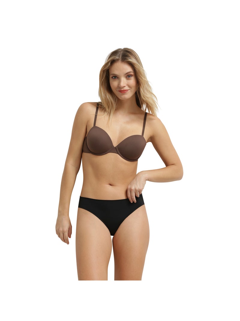 Soutien-gorge paddé avec armatures Invisibility For Curves Marron - Kiabi