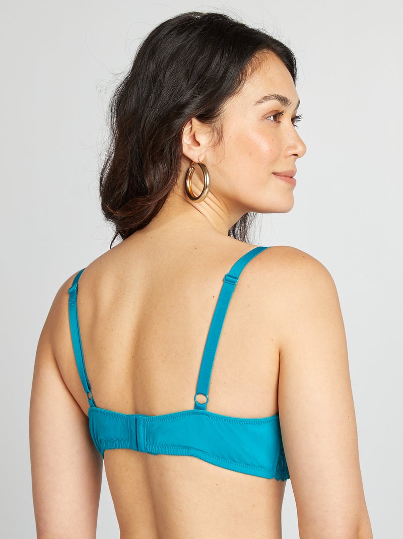 Soutien-gorge paddé bonnet D&E Bleu - Kiabi