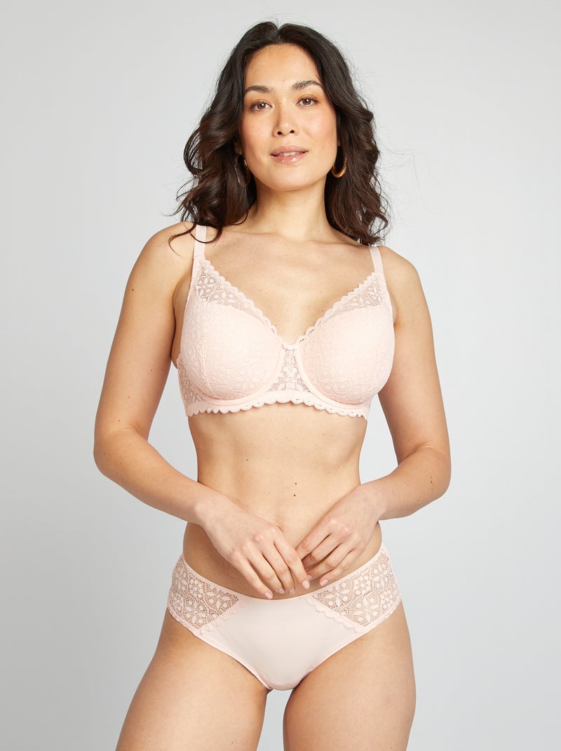 Soutien-gorge paddé bonnet D&E Rose - Kiabi