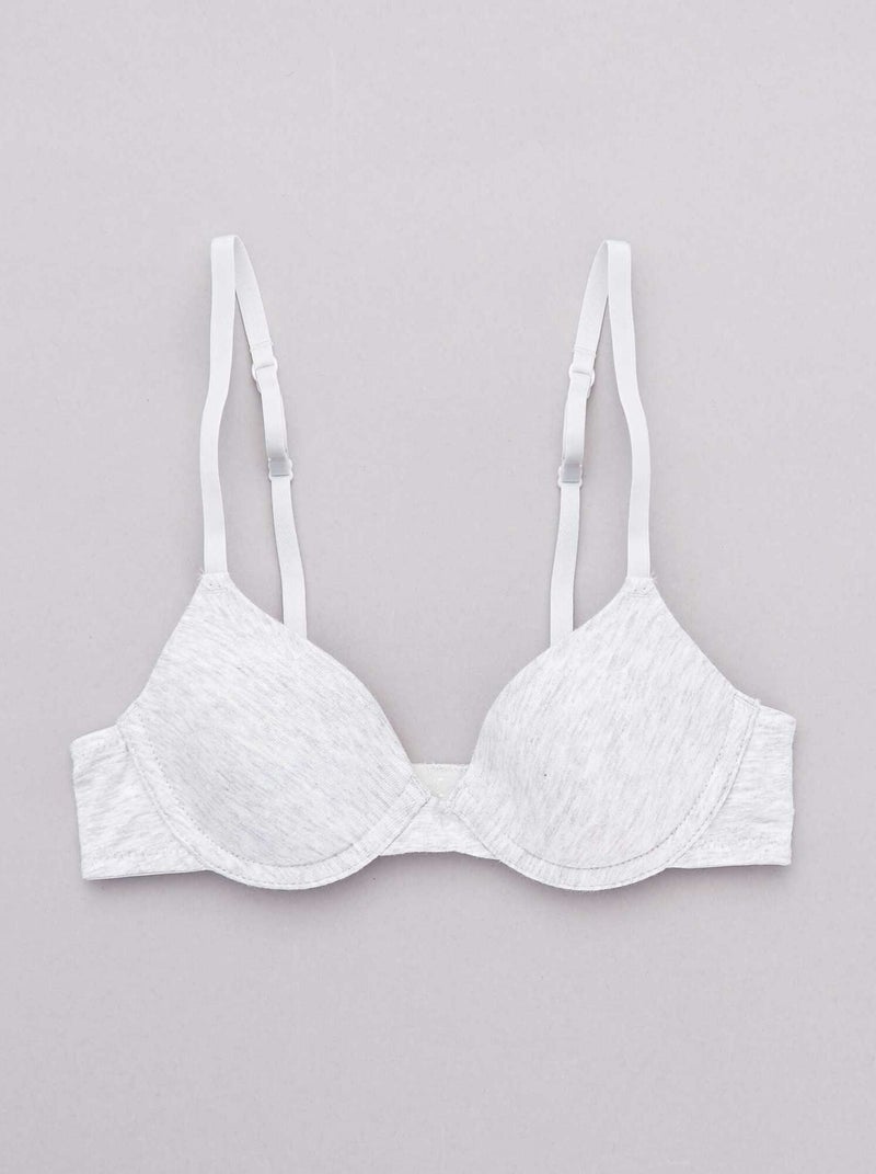 Soutien-gorge paddé gris - Kiabi