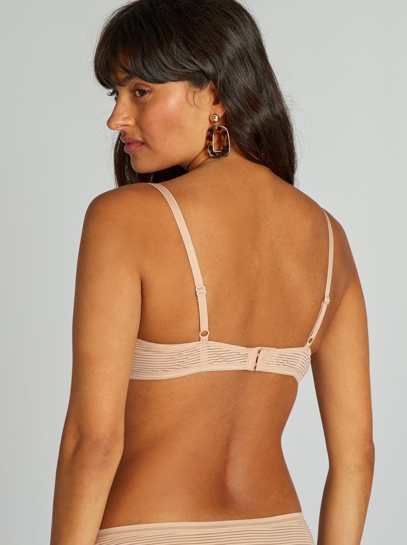 Soutien-gorge paddé microfibre Rose chair - Kiabi