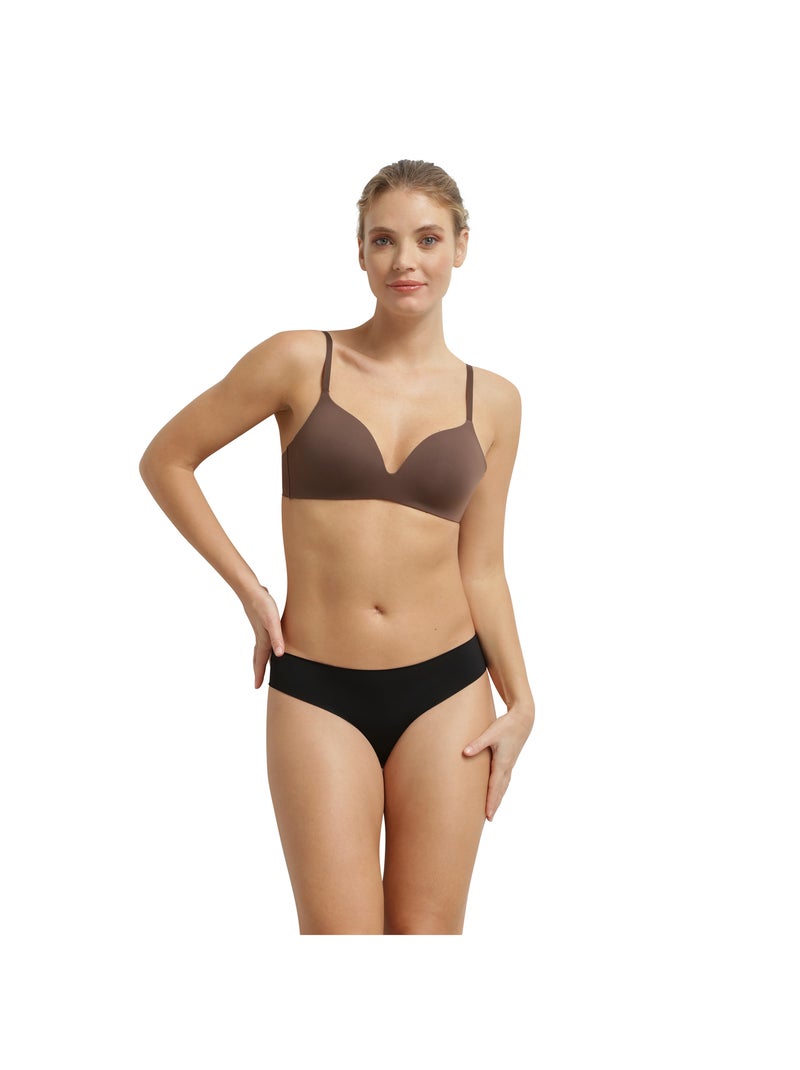 Soutien-gorge paddé sans armatures Invisibility For Curves Marron - Kiabi