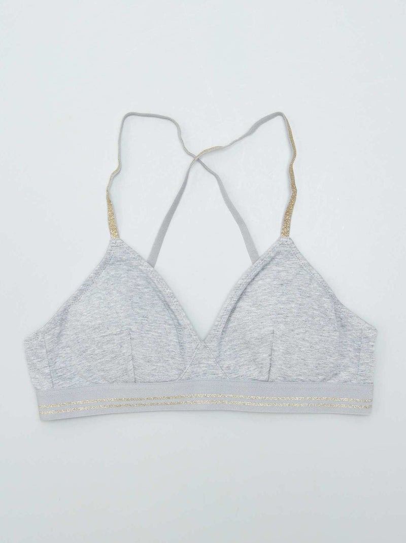 Soutien-gorge pailleté Gris - Kiabi