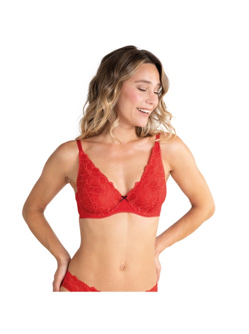 Soutien-gorge plongeant à armatures Love Mood Pretty Passio - Kiabi