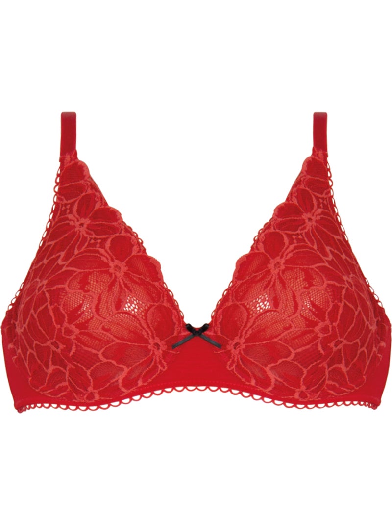 Soutien-gorge plongeant à armatures Love Mood Pretty Passio Rouge - Kiabi