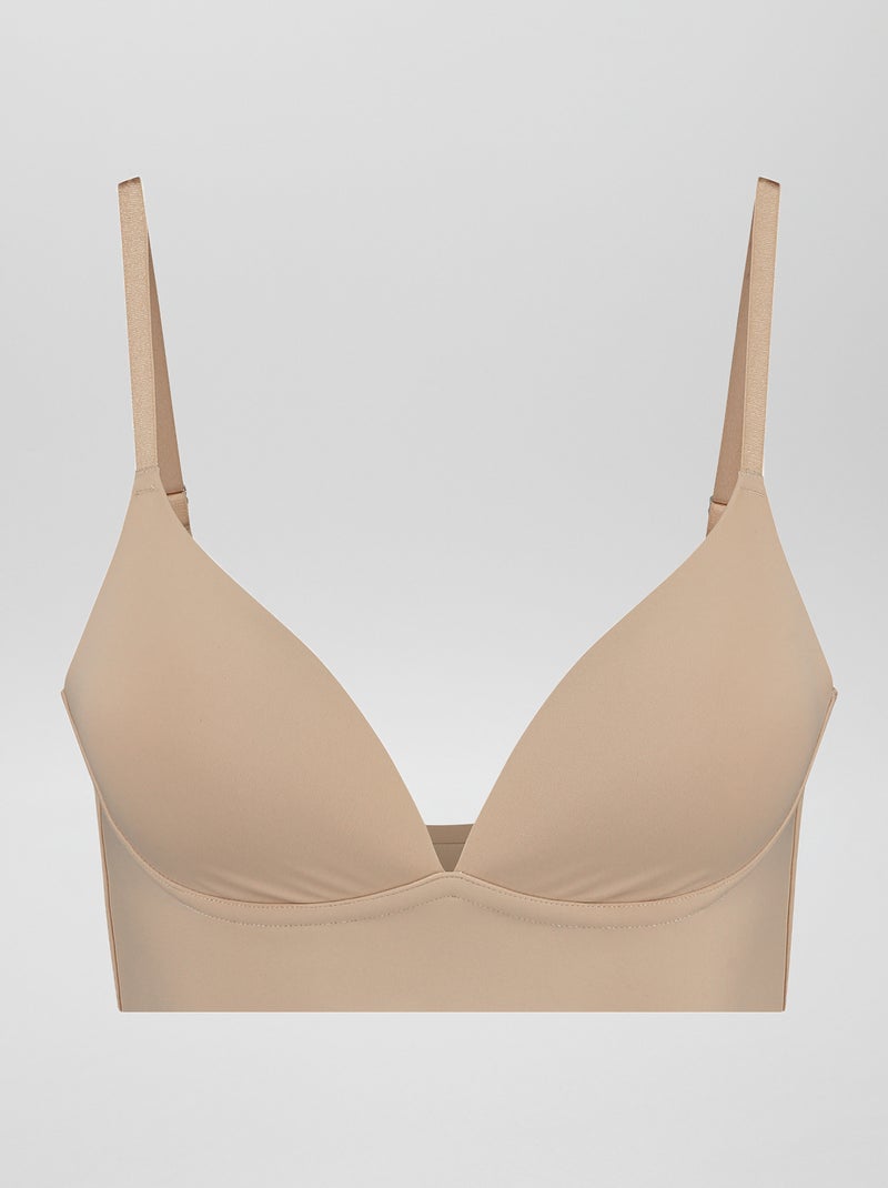 Soutien gorge plongeant 'Bye Bra' beige - Kiabi