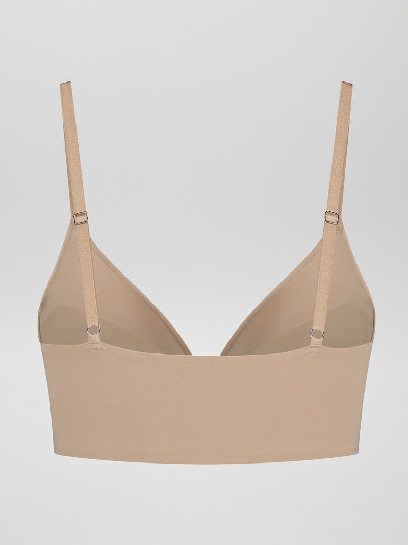 Soutien gorge plongeant 'Bye Bra' beige - Kiabi