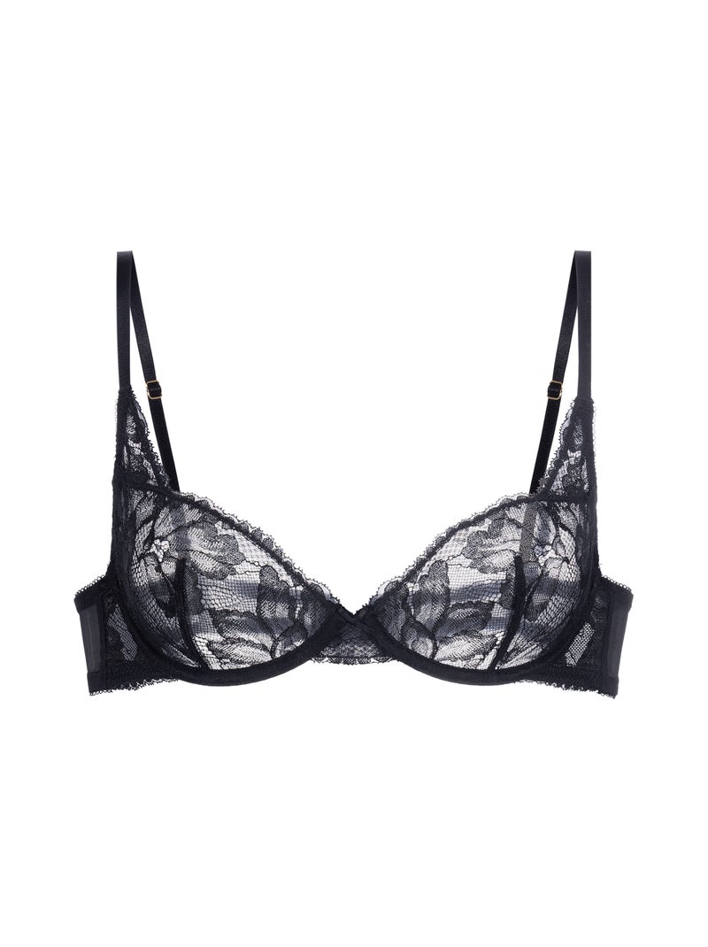 Soutien-gorge plongeant dentelle Perfect Lace Noir - Kiabi