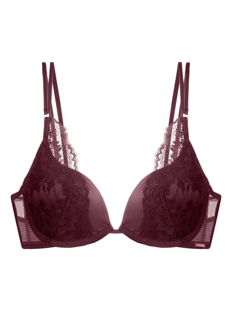 Soutien-gorge plongeant en satin lyra Dorina Noir - Kiabi
