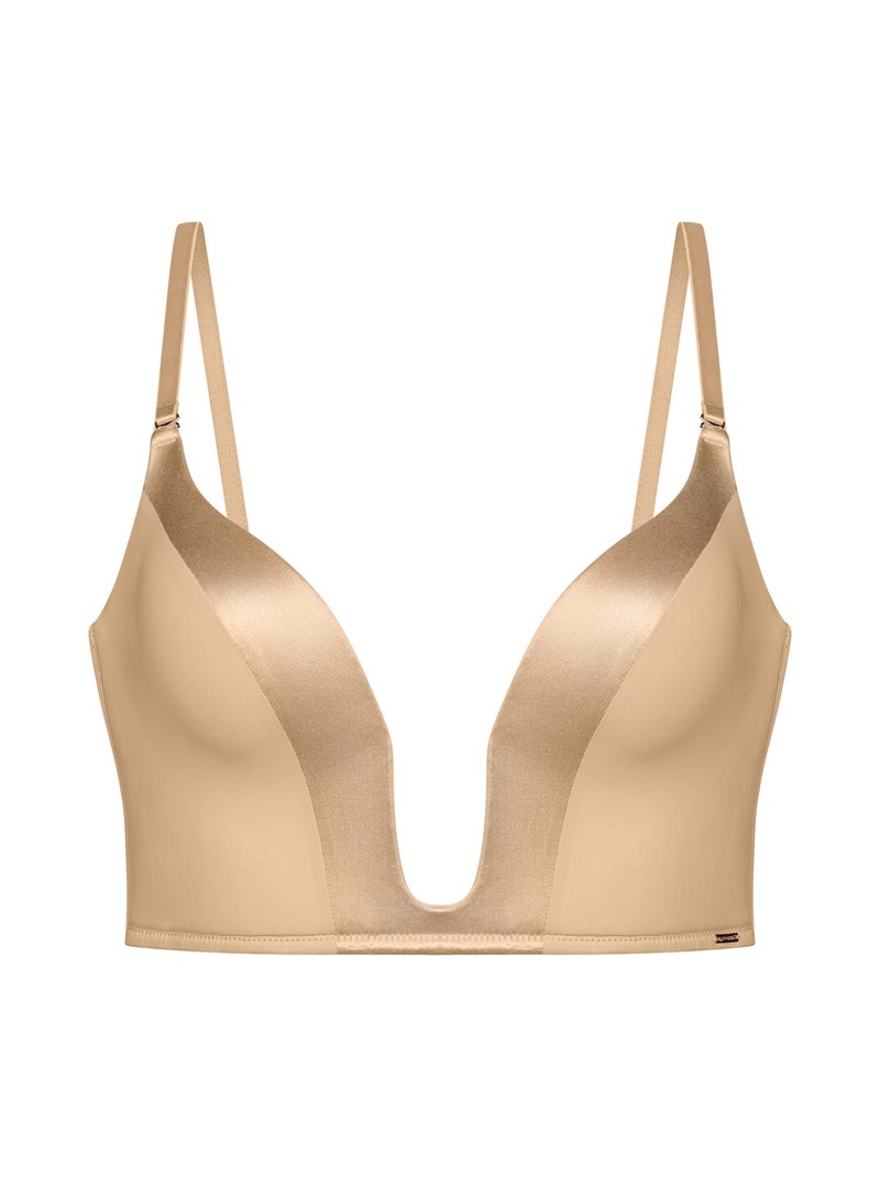 Soutien-gorge plongeant Essentiel Dorina Beige - Kiabi
