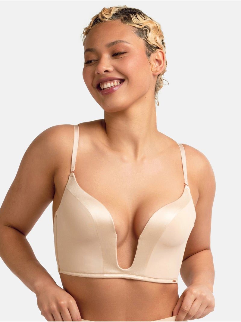 Soutien-gorge plongeant Essentiel Dorina Beige - Kiabi