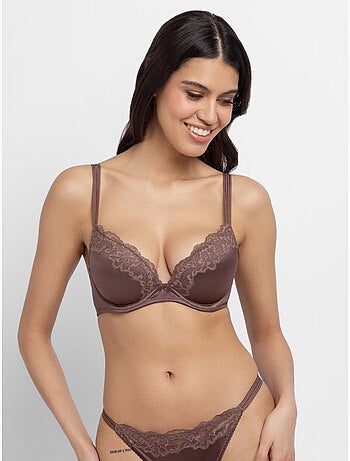 Soutien-gorge plongeant micro push up brillant origins Dorina