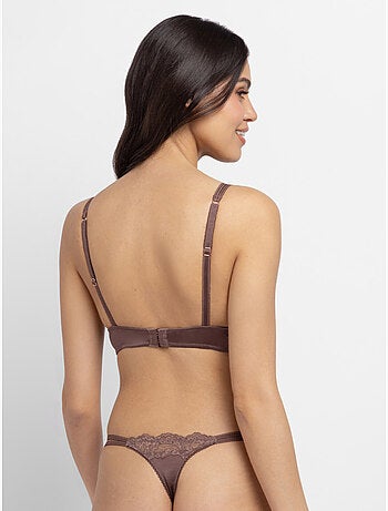 Soutien-gorge plongeant micro push up brillant origins Dorina