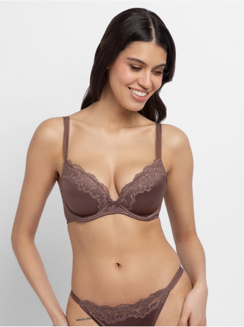 Soutien-gorge plongeant micro push up brillant origins Dorina - Kiabi
