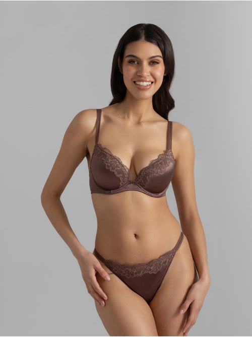 Soutien-gorge plongeant micro push up brillant origins Dorina - Kiabi