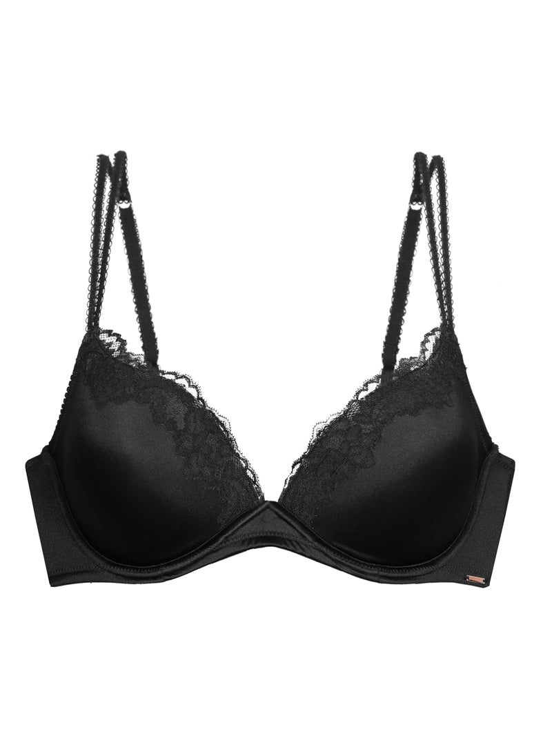 Soutien-gorge plongeant micro push up brillant origins Dorina Noir - Kiabi