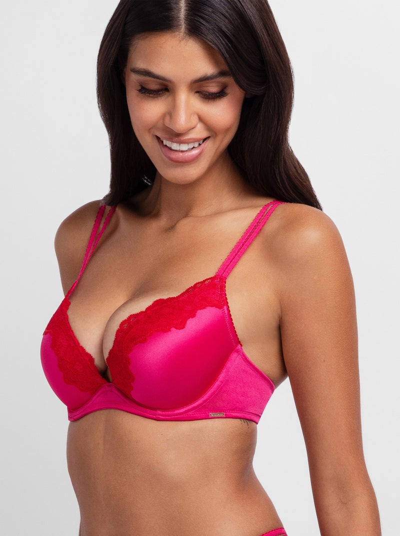 Soutien-gorge plongeant micro push up brillant origins Dorina Rose - Kiabi