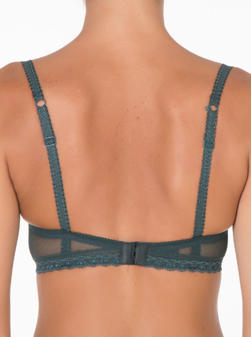Soutien-gorge plongeant préformé rouge Vert - Kiabi