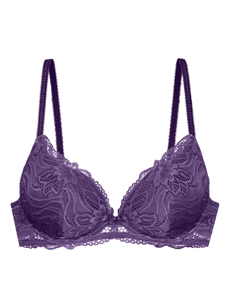 Soutien-gorge plongeant push up angie Dorina Violet - Kiabi