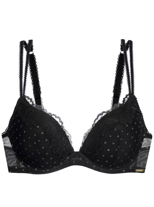 Soutien-gorge plongeant push-up en maille à pois scintillants origins Dorina - Kiabi