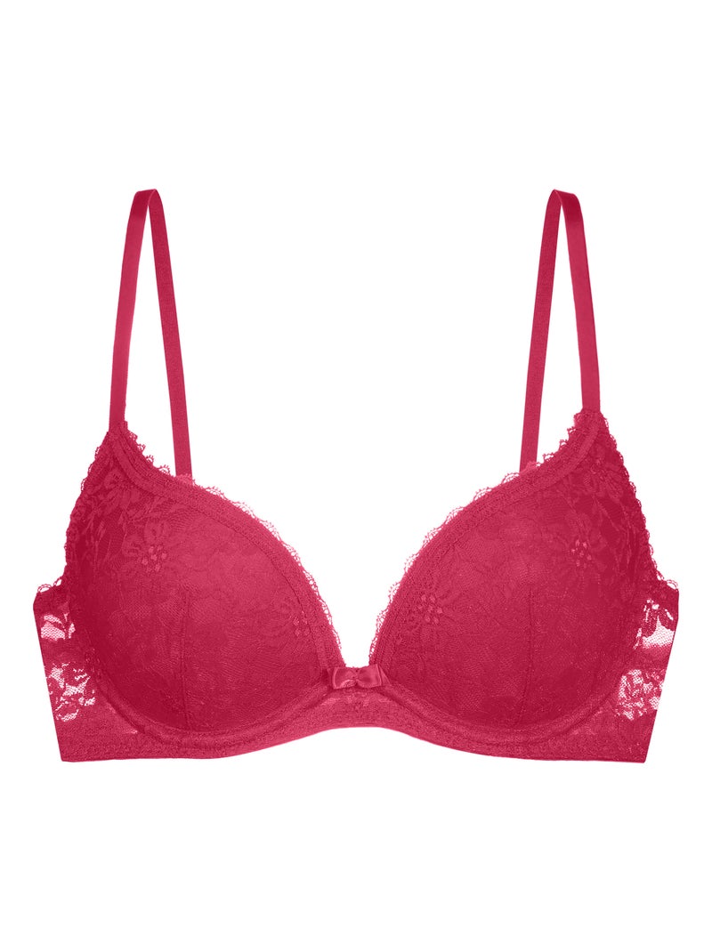 Soutien-gorge plongeant push up sonia Dorina Rouge - Kiabi