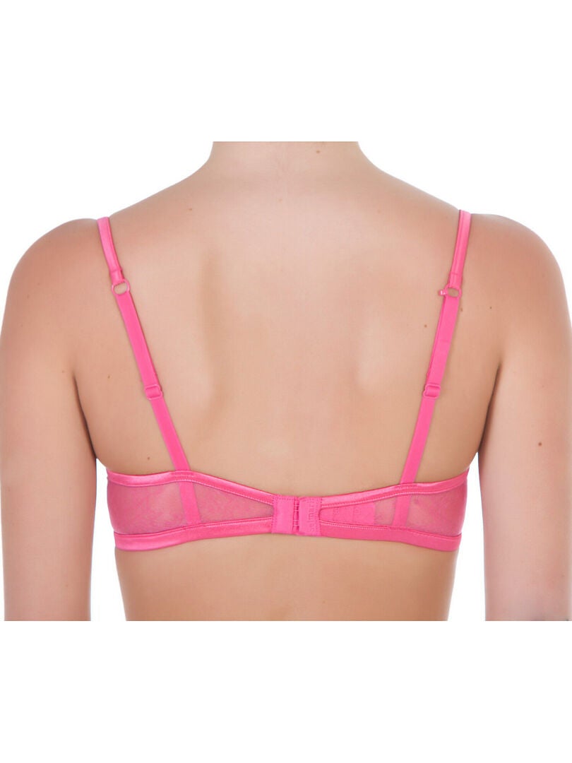 Soutien-gorge Plunge Victoria's Secret - Taille 34D - Fuchsia Dentelle - Avec Armature - Occasion Très Bon état