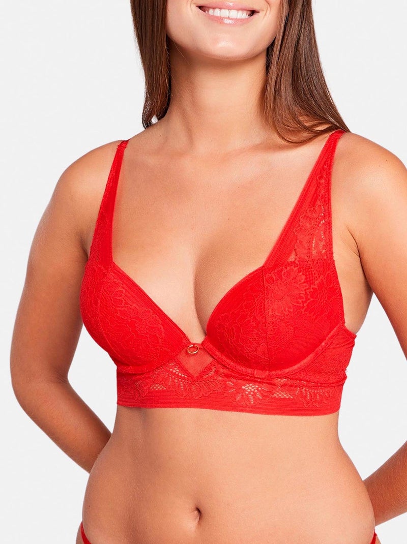 Soutien-gorge plunge Attractive Billet Doux Rouge - Kiabi
