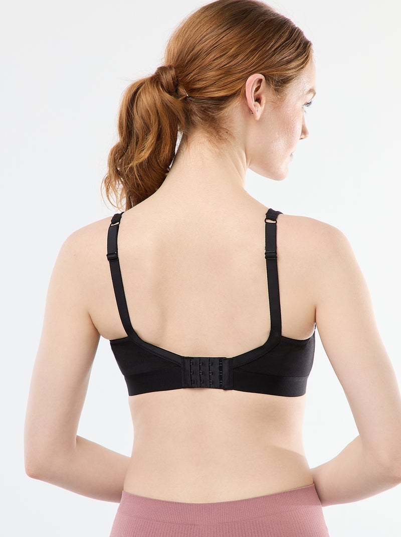 Soutien-gorge post-opératoire - Octobre Rose Noir - Kiabi