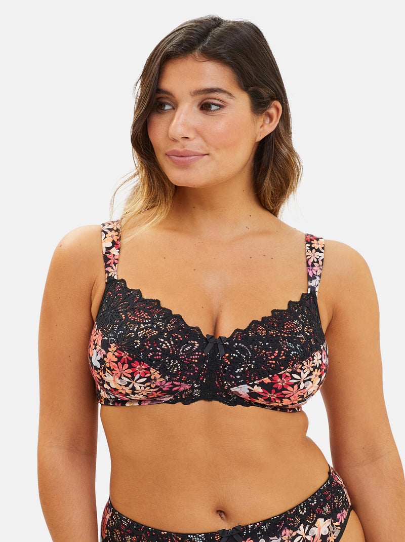 Soutien-gorge post opératoire Ava Fantaisie Sans Complexe Noir Rose - Kiabi