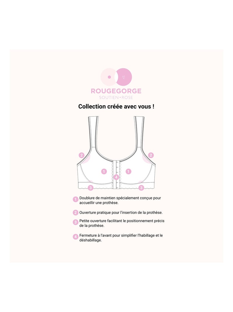 Soutien-gorge Post opératoire Brassière - RougeGorge Lingerie Rose - Kiabi