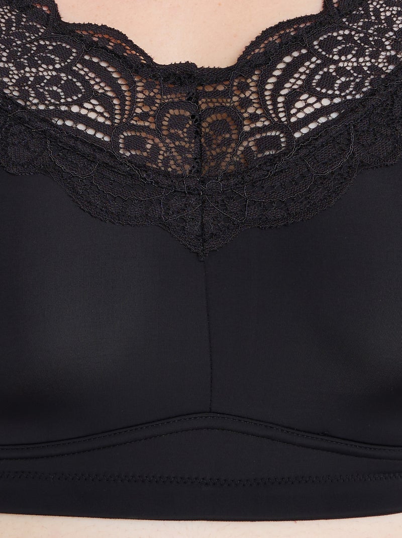 Soutien-gorge post opératoire brassière Dentelle - RougeGorge Lingerie Noir - Kiabi