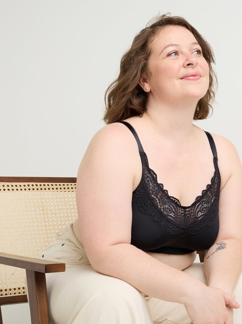 Soutien-gorge post opératoire brassière Dentelle - RougeGorge Lingerie Noir - Kiabi
