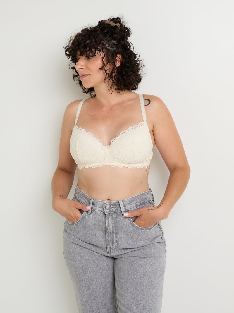 Soutien-gorge post operatoire Dentelle - RougeGorge Lingerie Ecru - Kiabi
