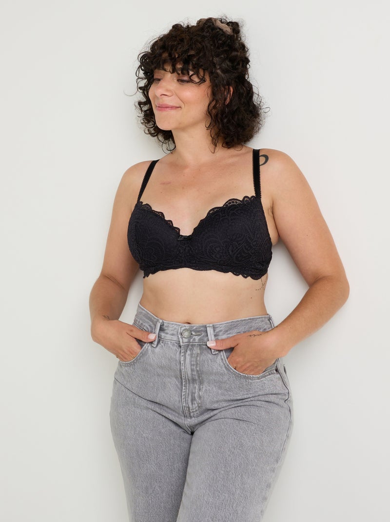 Soutien-gorge post operatoire Dentelle - RougeGorge Lingerie Noir - Kiabi
