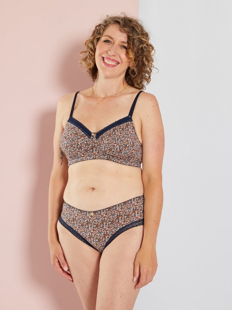Soutien-gorge post-opératoire imprimé fleurs - Kiabi