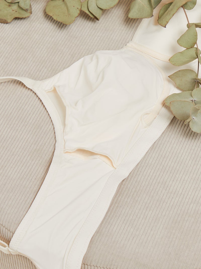 Soutien-gorge post-opératoire invisible - Octobre Rose Beige - Kiabi