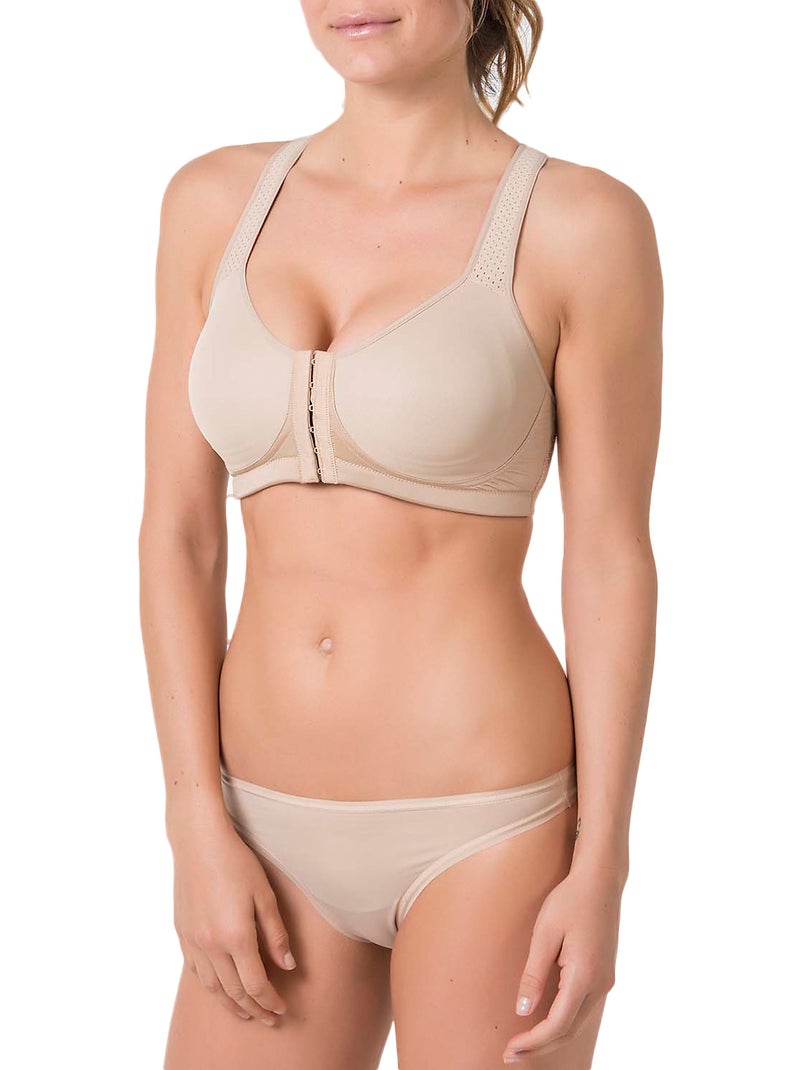 Soutien-gorge post-opératoire ouverture frontale Care Beige - Kiabi