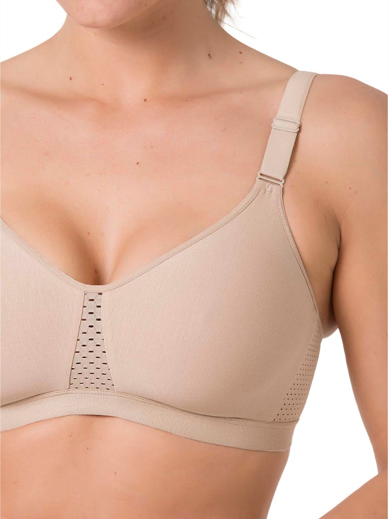 Soutien-gorge post-opératoire sans armatures tissu préformé Care Beige - Kiabi