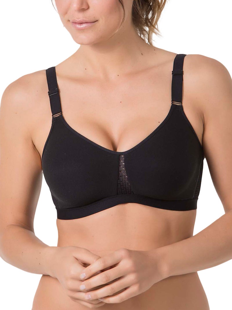 Soutien-gorge post-opératoire sans armatures tissu préformé Care Noir - Kiabi