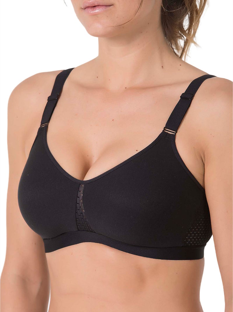 Soutien-gorge post-opératoire sans armatures tissu préformé Care Noir - Kiabi