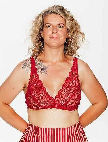 Soutien-gorge post opératoire triangle Dentelle - RougeGorge Lingerie
