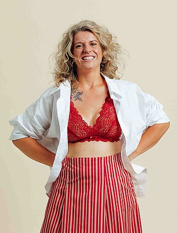 Soutien-gorge post opératoire triangle Dentelle - RougeGorge Lingerie