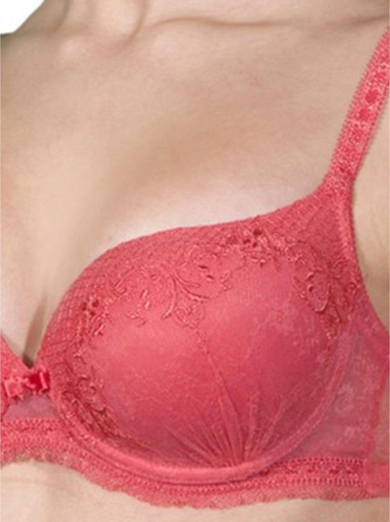 Soutien-gorge préformé Alexandra Orange corail - Kiabi